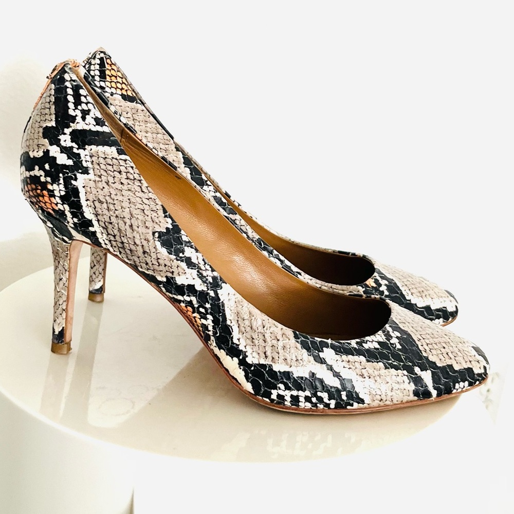 Coach Snake Round Toe Heels